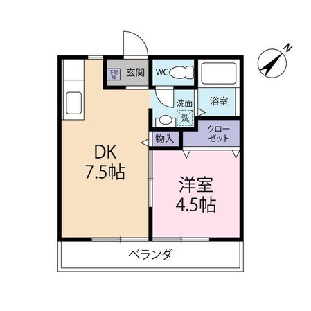 深見ハイツＡ棟の物件間取画像